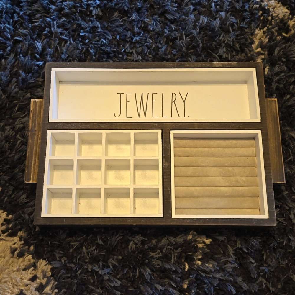 Rae Dunn Wooden Jewelry Tray